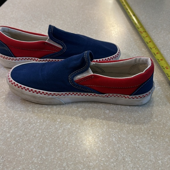 Vans Racing Slip Ons Sneakers Womens 8.5 Men’s 6.5 - Picture 2 of 8